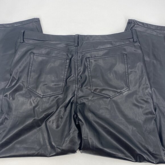 Abercrombie & Fitch Plus Size 20R The 90s Straight Ultra High Rise Vegan Leather - Picture 12 of 12